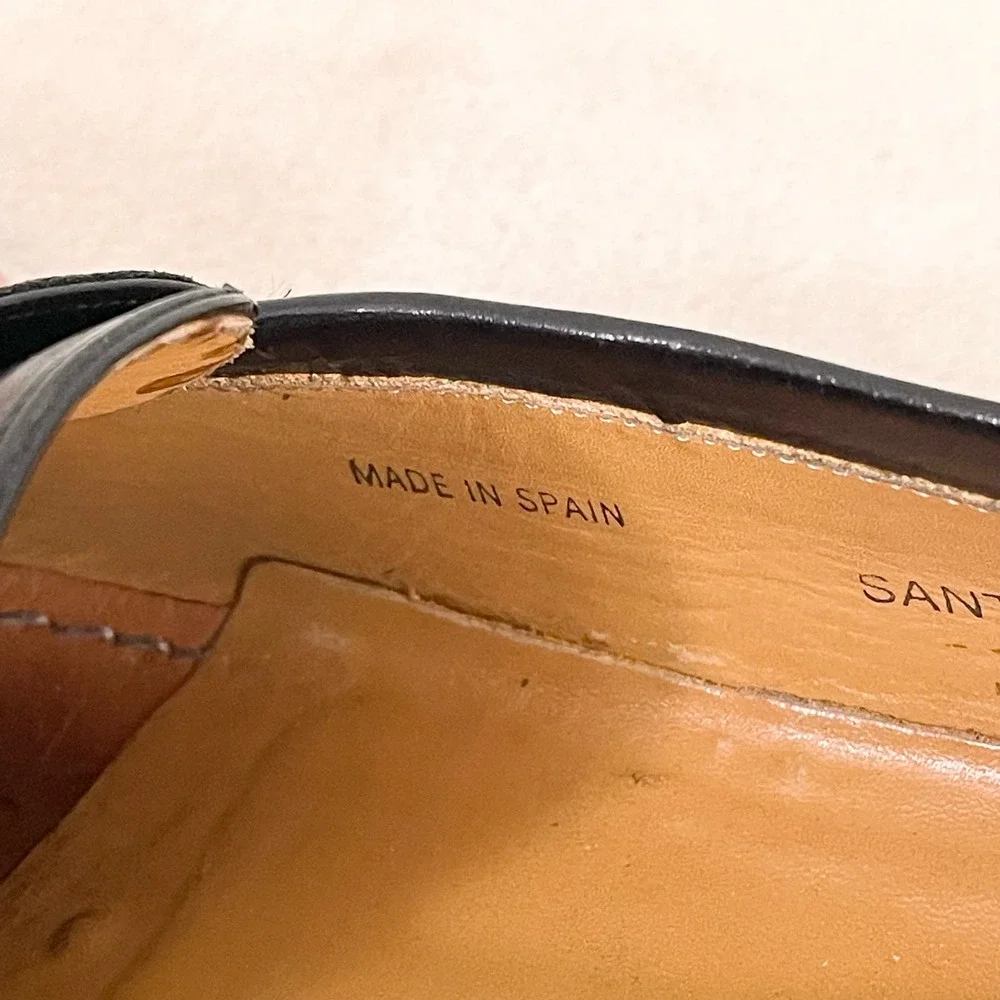 Mezlan Santander Men's Black Leather Kiltie Tassel Loafer Shoes Size 11M - Picture 11 of 12